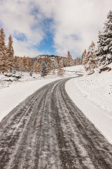 Fototapeta na wymiar winter road