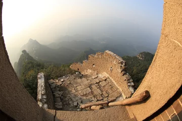 Foto op Plexiglas sunset at great wall of china © lzf