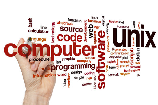 Unix word cloud concept