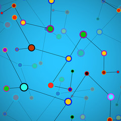 Abstract network, technology communication, molecule structure