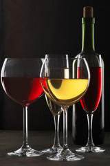 Red and white wine