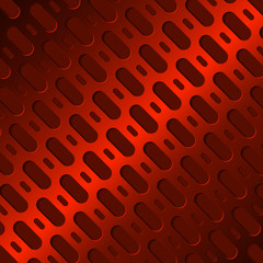 Metal background with  3d holes. Realistic abstraction. Vector