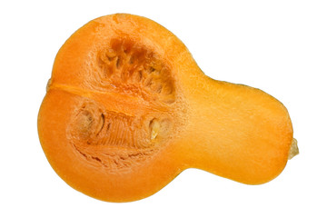 Butternut squash isolated on white background