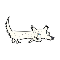 cartoon little wolf