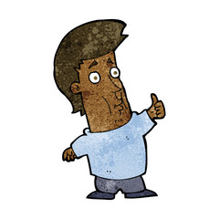 cartoon man giving thumbs up sign