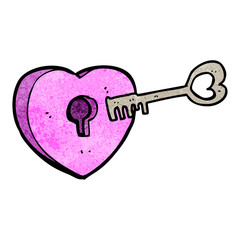cartoon heart with keyhole