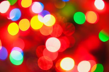 Lichtpunkte, Lichter einer Licherkette, Unschärfe, Weihnachten