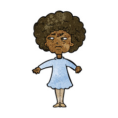 cartoon bitter old woman