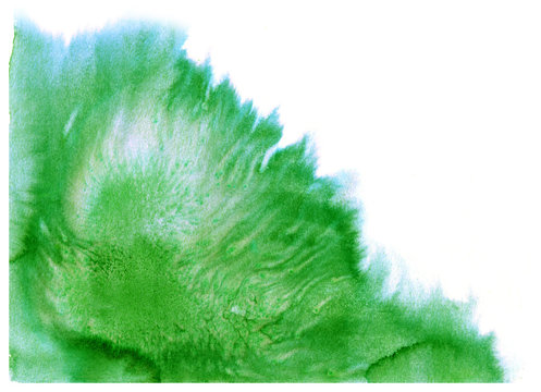 Abstract green watercolor splash 