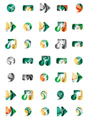 Set of abstract universal web icons, business logotype concepts