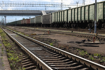 Fototapeta premium track at the railway station