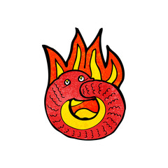 cartoon snake eating own tail