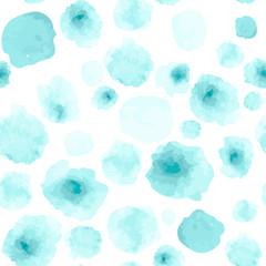 Light Blue Watercolor Spots Pattern