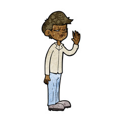 cartoon arrogant boy