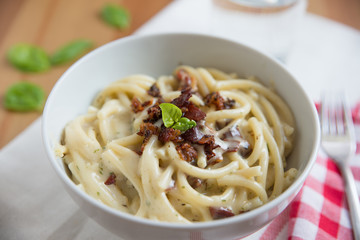 Spaghetti in Käsesauce