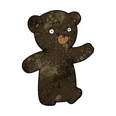cartoon black bear cub