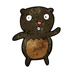 cartoon black bear cub