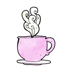 cartoon teacup with sugar cubes