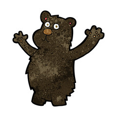 cartoon funny black bear