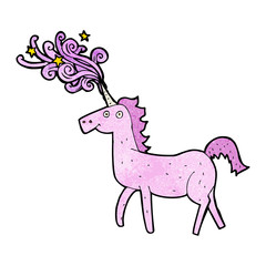 cartoon magical unicorn