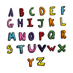 cartoon alphabet