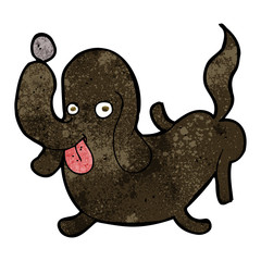 cartoon dog sticking out tongue