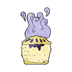 cartoon blueberry pie