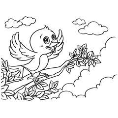 Bird Coloring Pages vector

