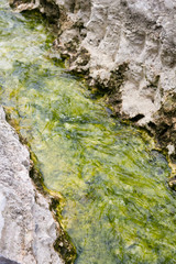 White rocks and travertines of Pamukkale, Turkey
