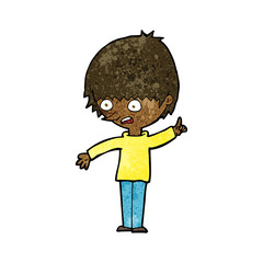 cartoon boy with question