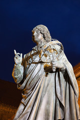 Nicolaus Copernicus Monument at Night in Torun