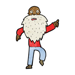 cartoon stressed old man