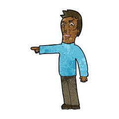 cartoon angry man pointing