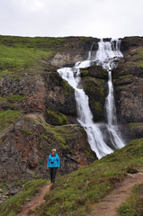 Wasserfall bei Hoftiegur, Island