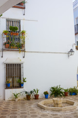 small decorative fountain in city of Cordoba, Spain