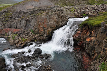 Wasserfall bei Hofteigur, Island