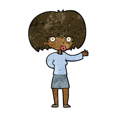 cartoon woman gesturing