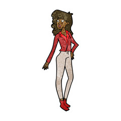 cartoon pretty woman