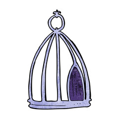 cartoon bird cage