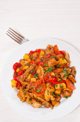 stewed meat with vegetables