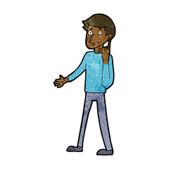 Obraz premium cartoon man asking question