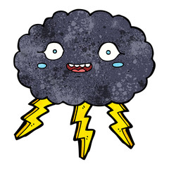 happy cartoon rain cloud