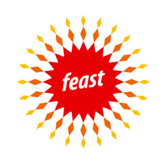 vector logo in the shape of a star for a holiday