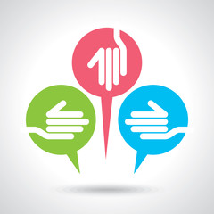 creative hand shake vector