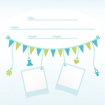 Baby Card with sweet Garland