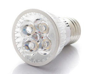 LED Light Bulb  on White background