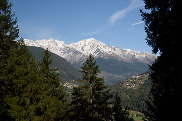 montagne neve cime innevate panorama di montagna paesaggio