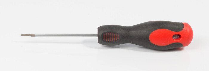 Red Screw Driver  on White background