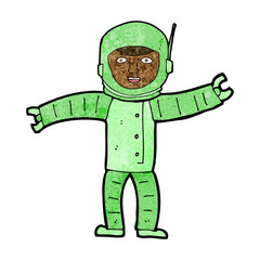 cartoon space man