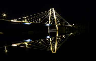 Cable Bridge in Umeå, Sweden